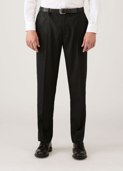 Mens Lightweight Travel Wool Trouser In Dark Charcoal Melange Mtrs3109 Gybg