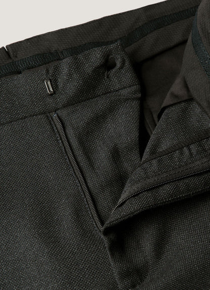Mens Lightweight Travel Wool Trouser In Dark Charcoal Melange Mtrs3109 Gybg