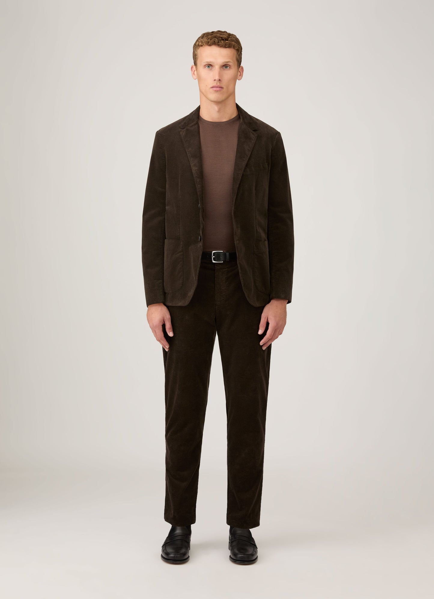 Mens Corduroy Trouser In Coffee Mtrs3118 Bref