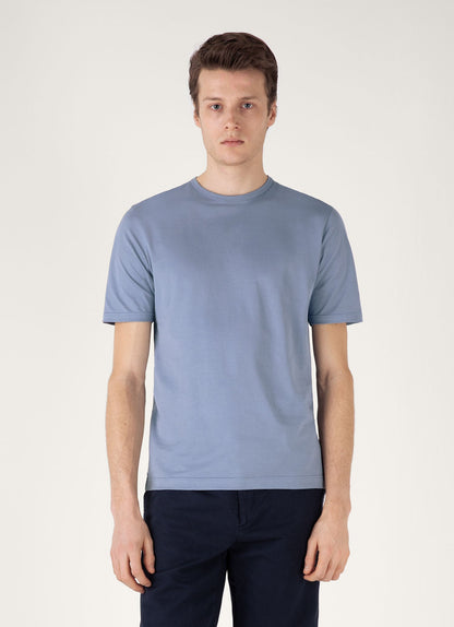 Mens Classic Tshirt In Vintage Blue Mtsh0001 Buwb