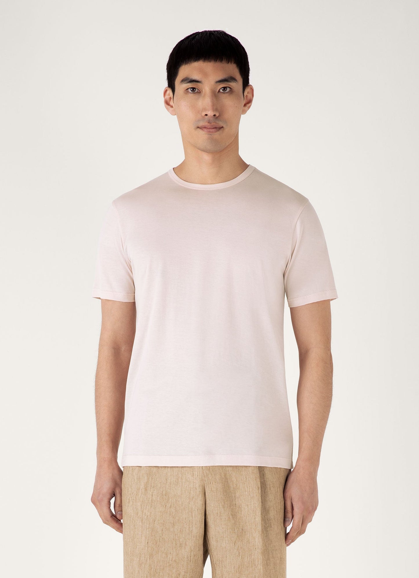 Mens Classic Tshirt In Pastel Pink Mtsh0001 Pkbl