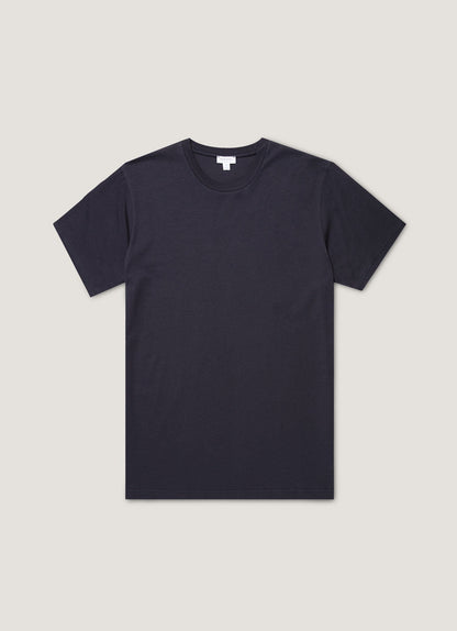 Mens Riviera Midweight Tshirt In Navy Mtsh0007R Buaa