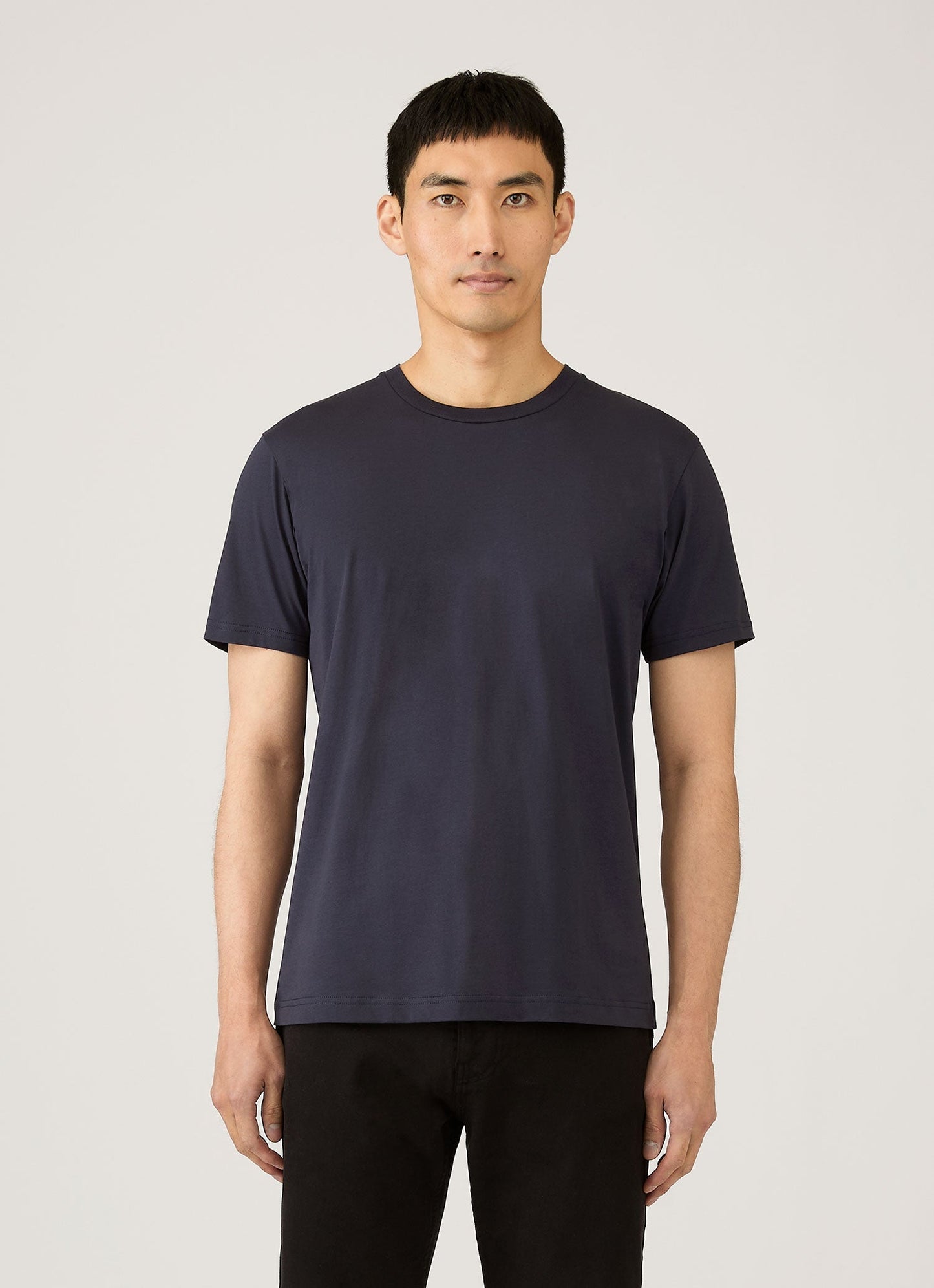 Mens Riviera Midweight Tshirt In Navy Mtsh0007R Buaa