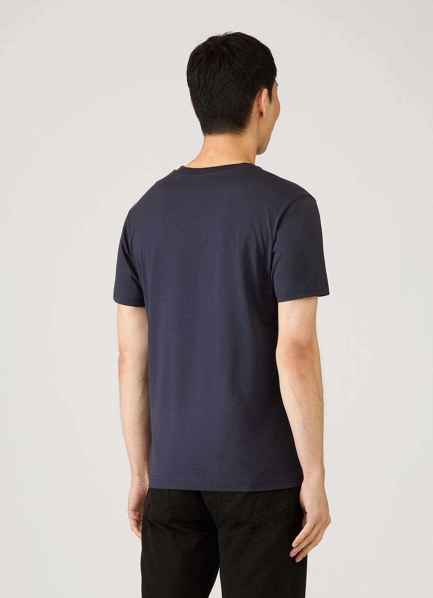 Mens Riviera Midweight Tshirt In Navy Mtsh0007R Buaa