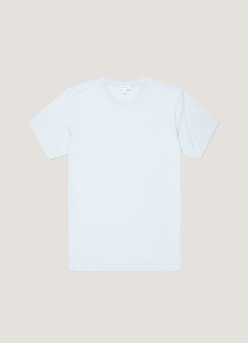 Mens Riviera Midweight Tshirt In Pastel Blue Mtsh0007R Buwr