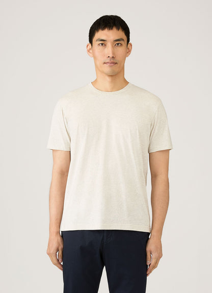 Mens Riviera Midweight Tshirt In Archive White Melange Mtsh0007R Whda
