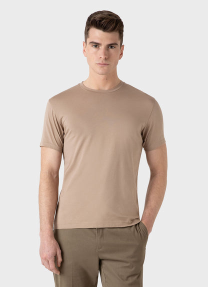 Mens Riviera Midweight Tshirt In Sandstone Mtsh0007S Brfc