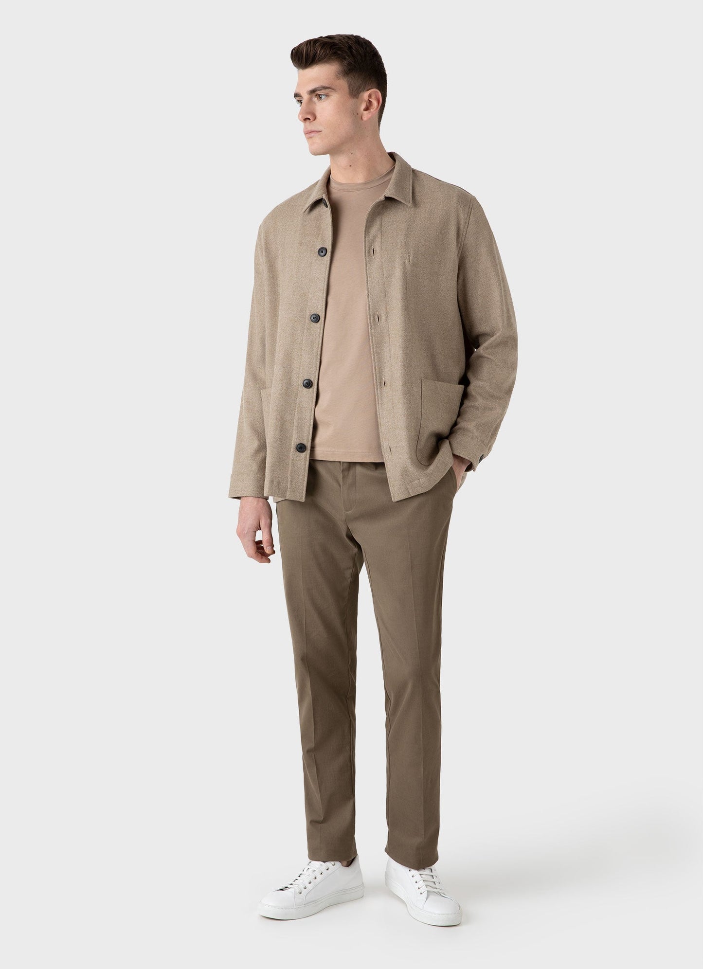 Mens Riviera Midweight Tshirt In Sandstone Mtsh0007S Brfc