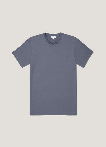 Mens Riviera Midweight Tshirt In Slate Blue Mtsh0007S Buua