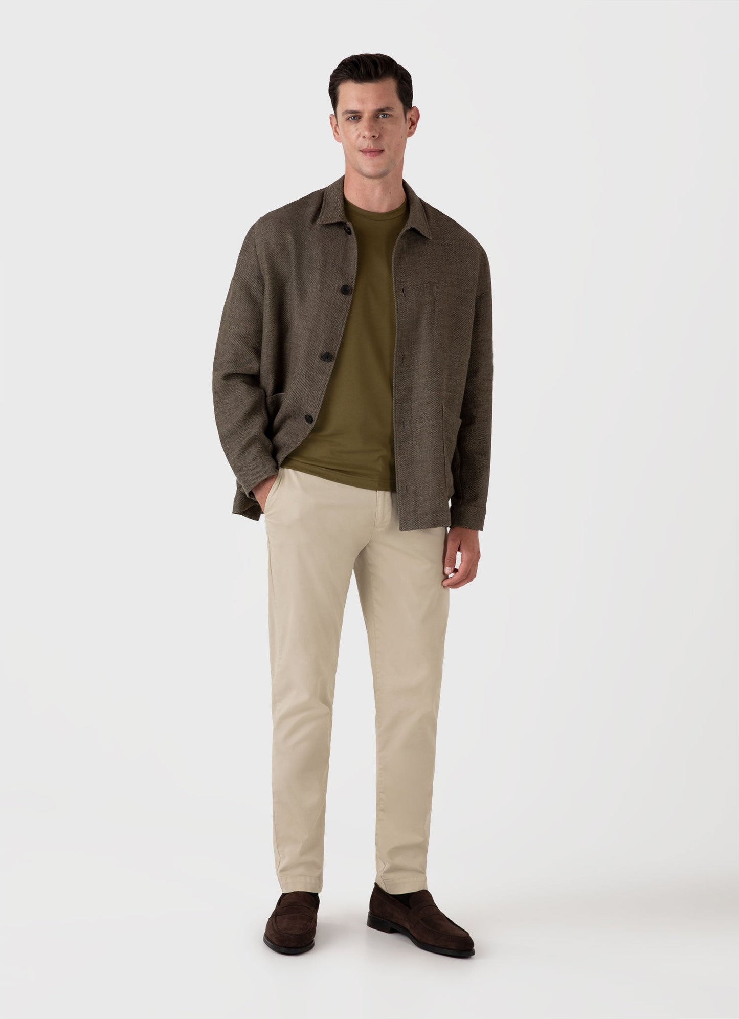 Mens Riviera Midweight Tshirt In Olive Green Mtsh0007S Gnia