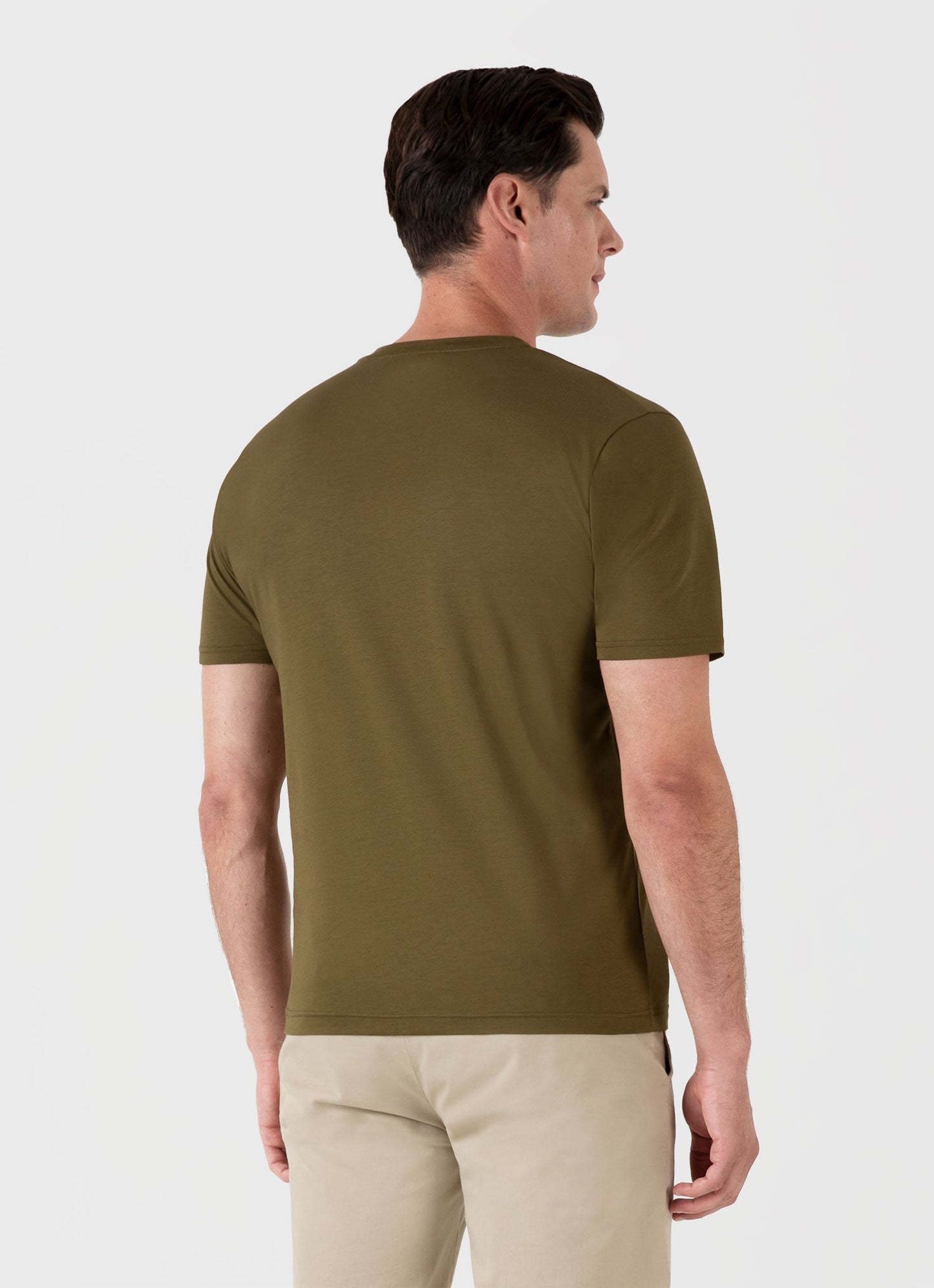 Mens Riviera Midweight Tshirt In Olive Green Mtsh0007S Gnia