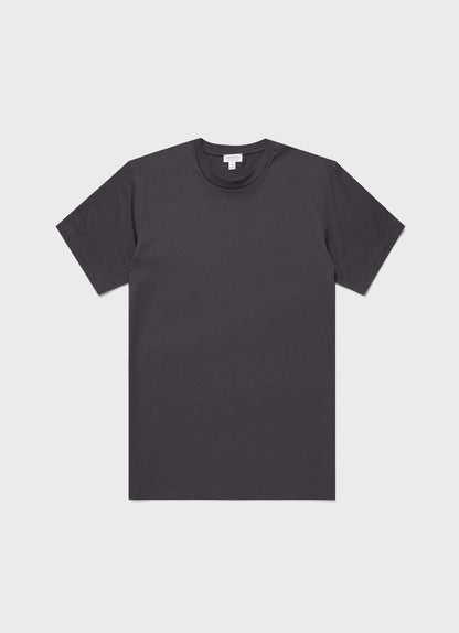 Mens Riviera Midweight Tshirt In Charcoal Mtsh0007S Gyab