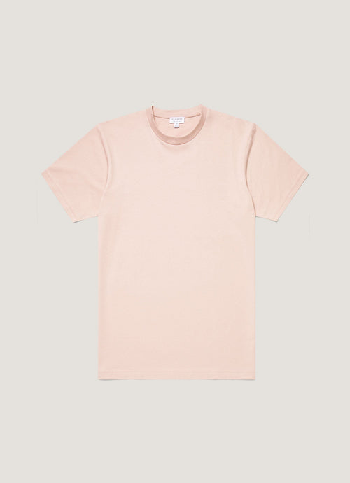 Mens Riviera Midweight T Shirt In Pale Pink Mtsh0007S Pkbj