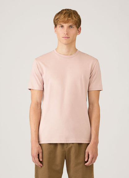 Mens Riviera Midweight T Shirt In Pale Pink Mtsh0007S Pkbj