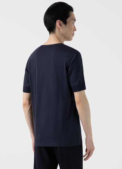 Henley T Shirt In Navy