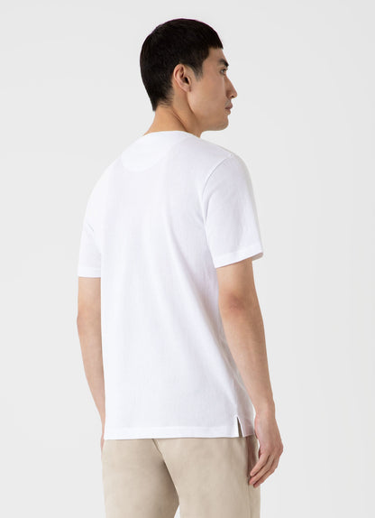 Mens Riviera Henley In White Mtsh0177 Whaa