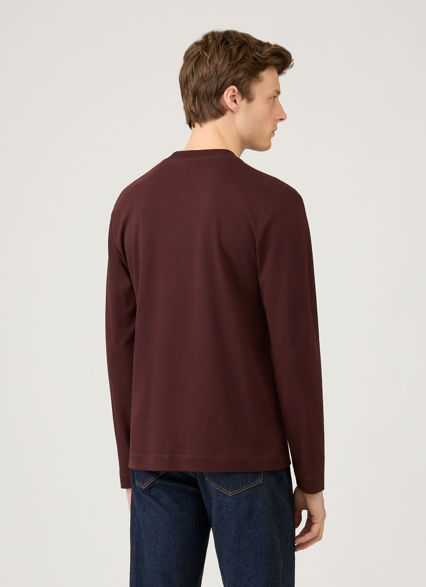Mens Long Sleeve Heavyweight Tshirt In Bakelite Mtsh0182 Rdel
