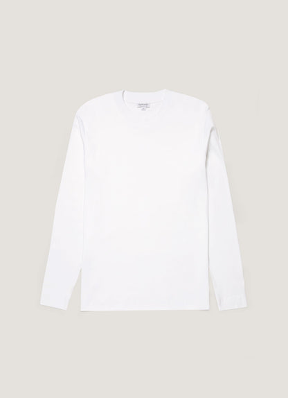Mens Long Sleeve Heavyweight Tshirt In White Mtsh0182 Whaa