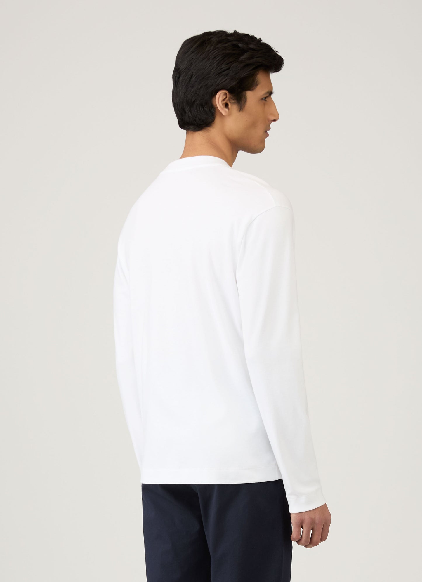 Mens Long Sleeve Heavyweight Tshirt In White Mtsh0182 Whaa