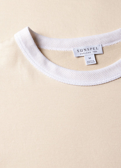 Mens Classic Ringer Tshirt In White Mpmtsh0186 Whaa