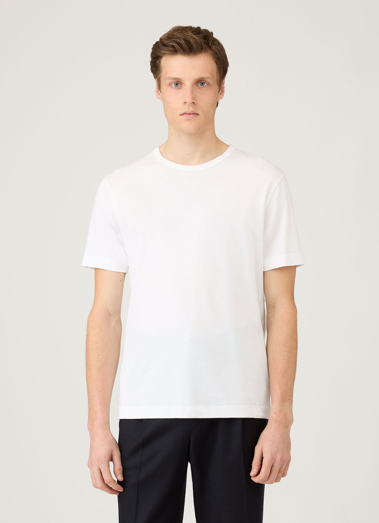 Mens Single Jersey Tshirt In White Mtsh0187 Whaa