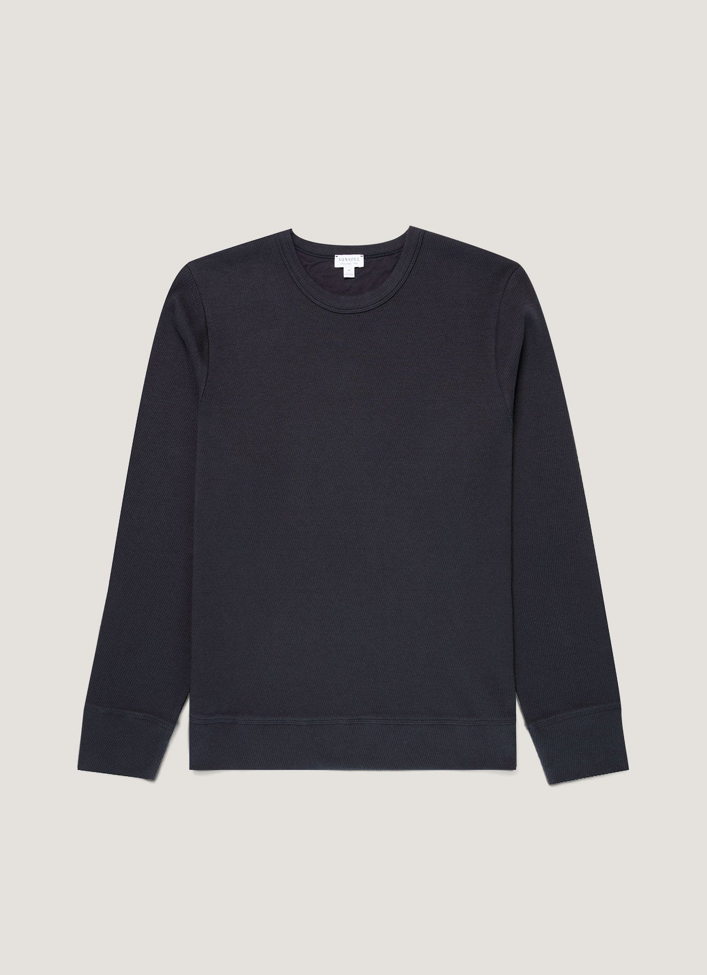 Mens Long Sleeve Cellulock Crew Neck In Navy Mtsh0201 Buaa