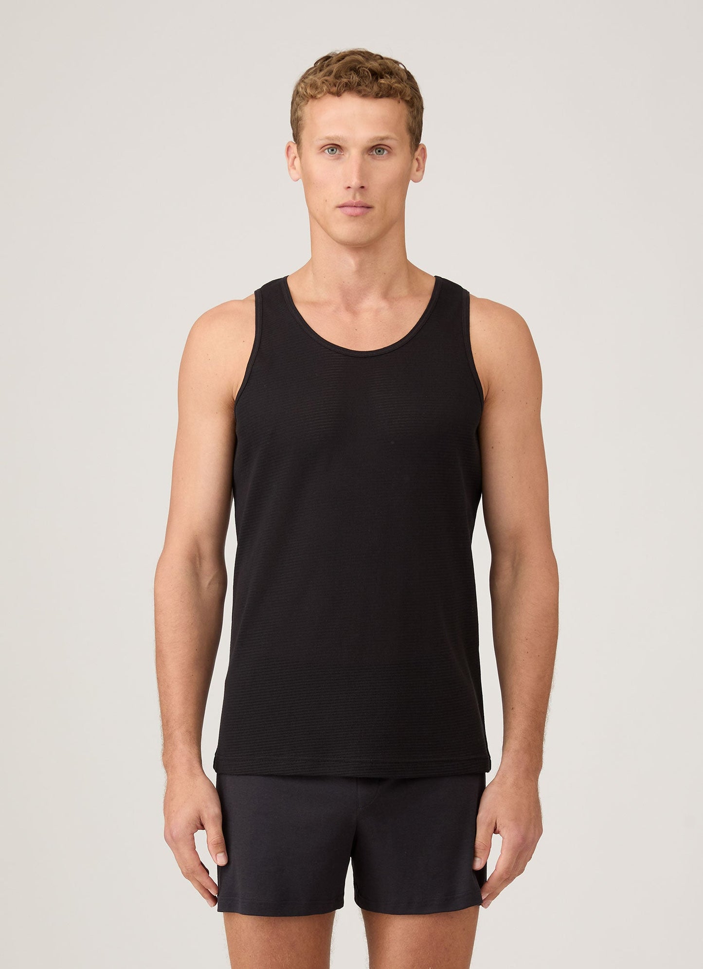 Mens Cellular Cotton Underwear Vest In Black Mves4202 Bkaa