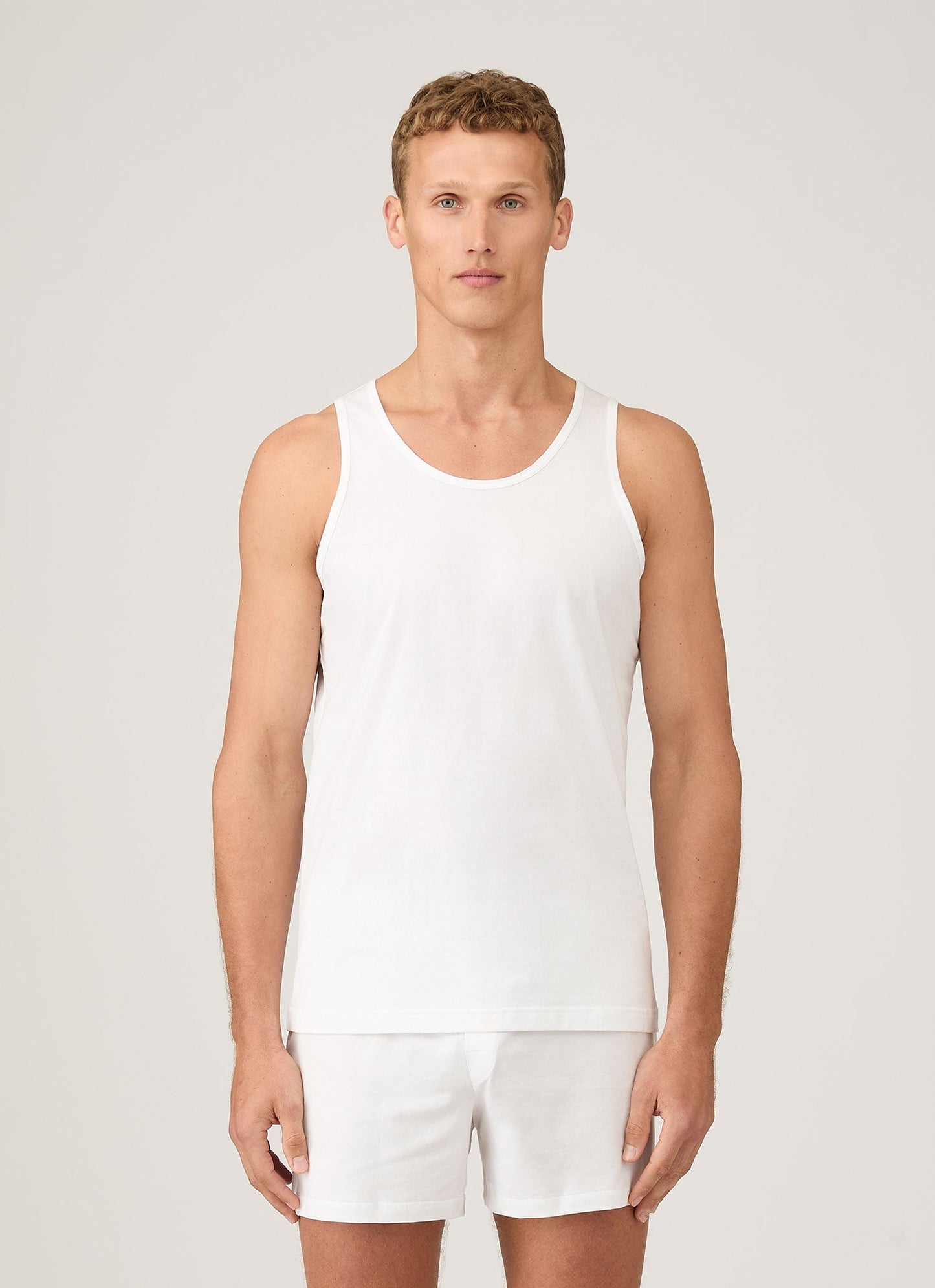 Mens Superfine Cotton Vest In White Mtsh4003 Whaa