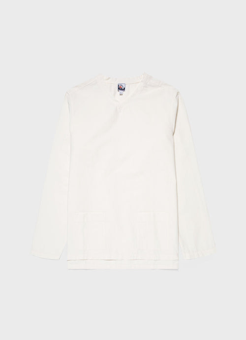 Mens Nigel Cabourn Ripstop Army Smock In Off White Ncmtop2501 Whba