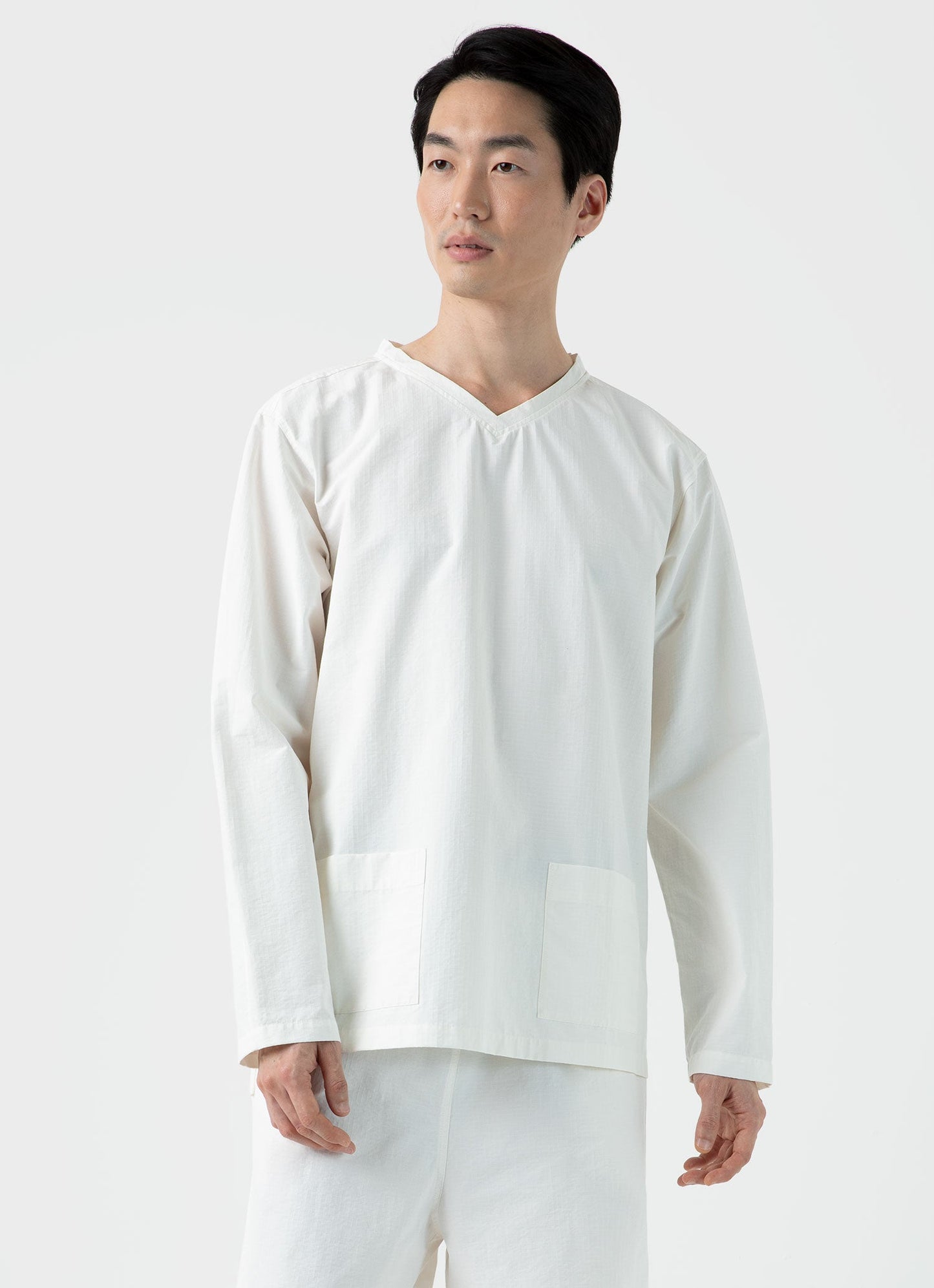 Mens Nigel Cabourn Ripstop Army Smock In Off White Ncmtop2501 Whba