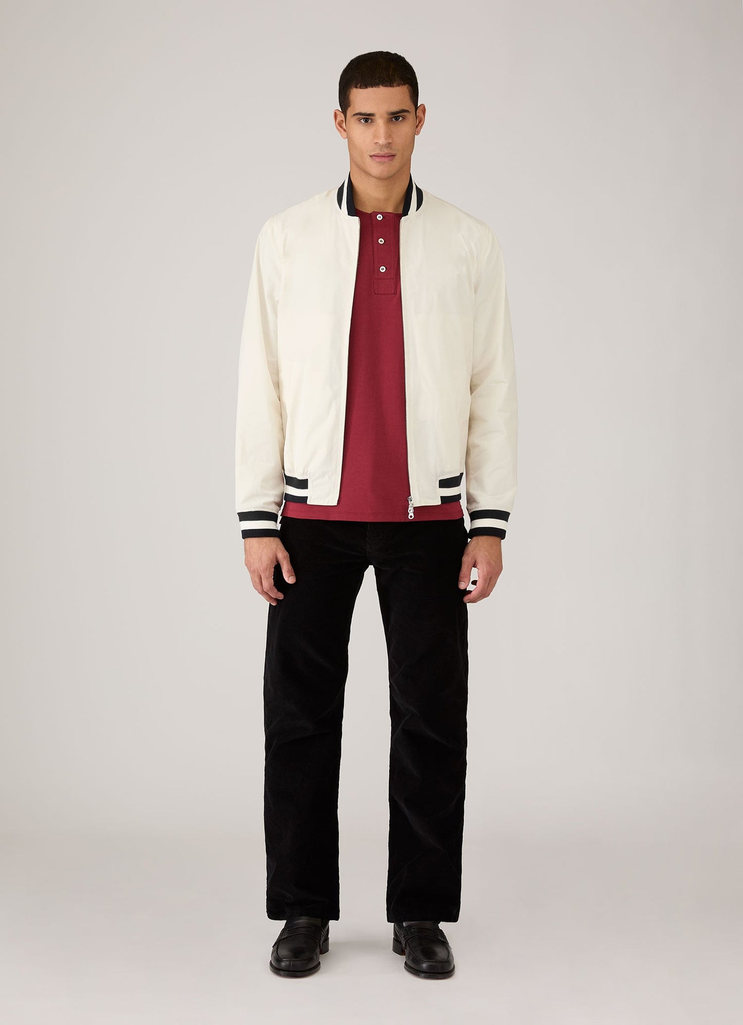Mens Paul Weller Henley In Dark Cherry Pwmtsh0115 Rdeq