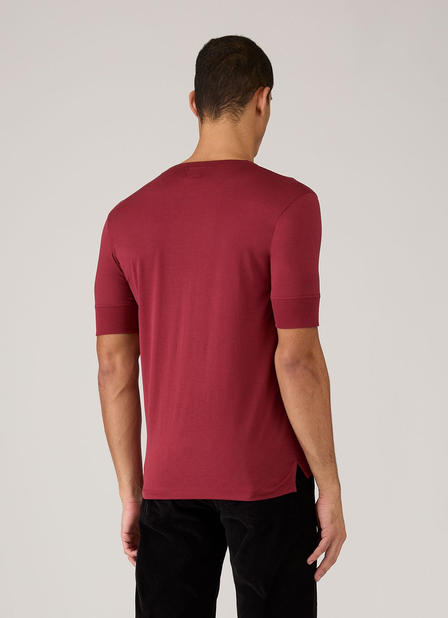 Mens Paul Weller Henley In Dark Cherry Pwmtsh0115 Rdeq