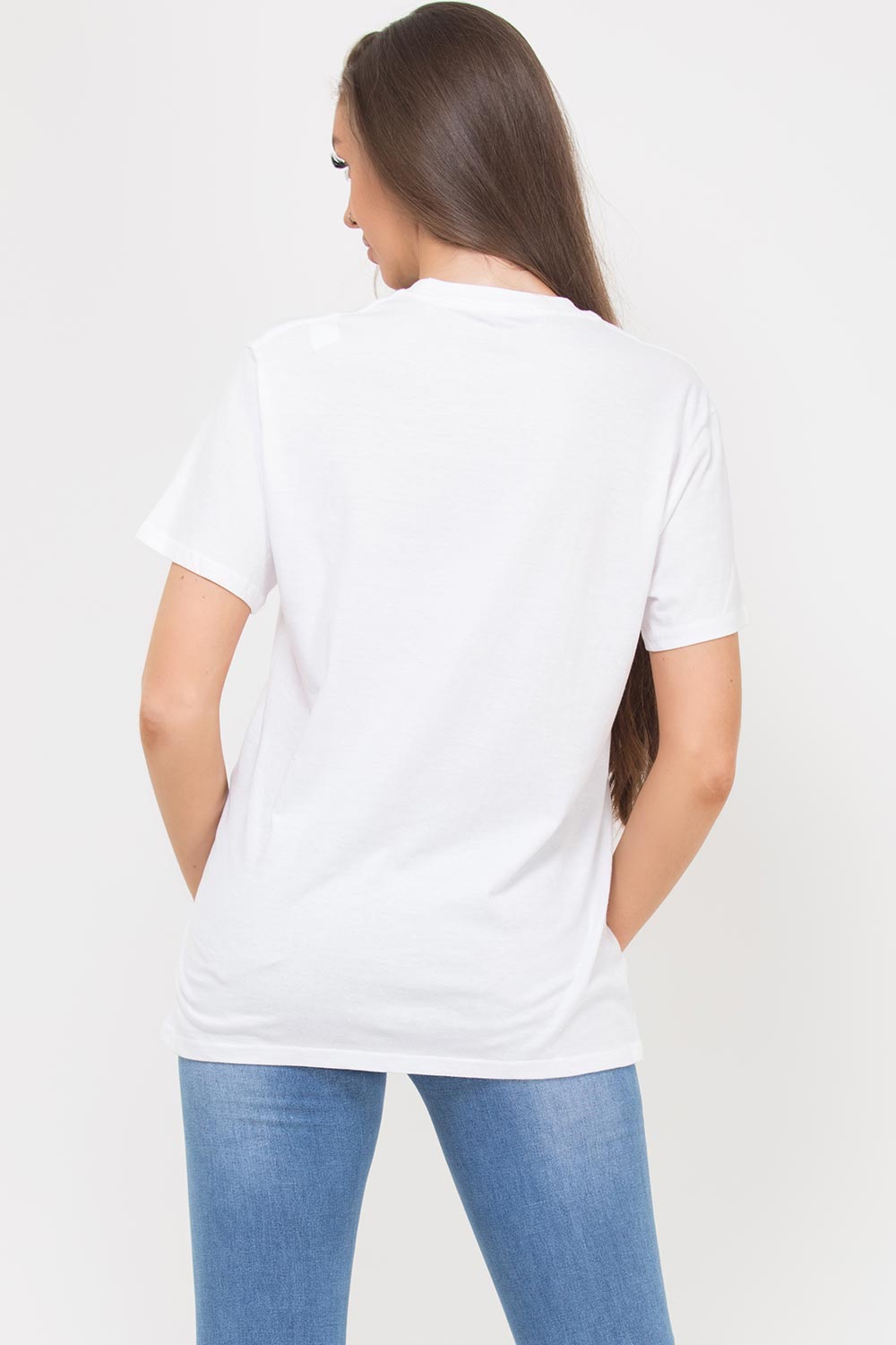 Butterfly Print T Shirt White