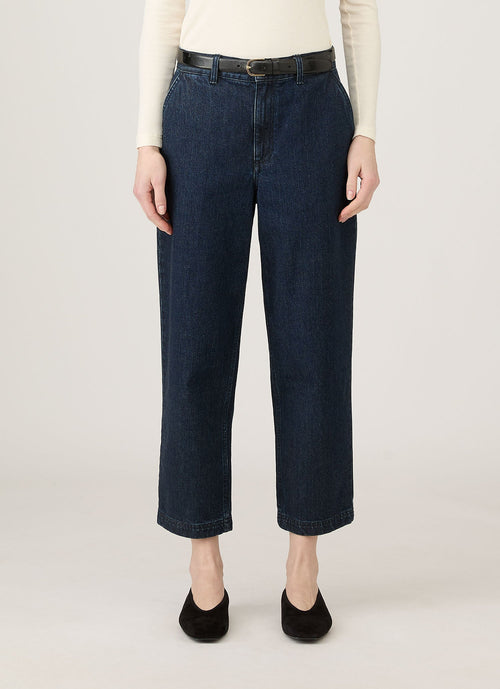 Womens Denim Tapered Trouser Denim Rinse Wash